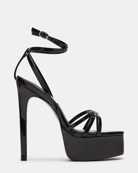 Black Platform Heels Sandals, Black Pleaser Heels, Dress With Platform Heels, Clubbing Heels, Good Heels, Club Heels, Heels With Platform, Platform Stiletto Heels, 7 Inch Heels