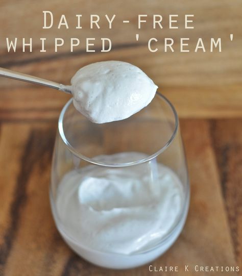 Dairy-free whipped cream Dense Chocolate Cake, Whipped Coconut Milk, Bourbon Whipped Cream, Walnut Whip, Dairy Free Whipped Cream, Lactose Free Recipes, Whipping Cream, Honey And Cinnamon, Lactose Free