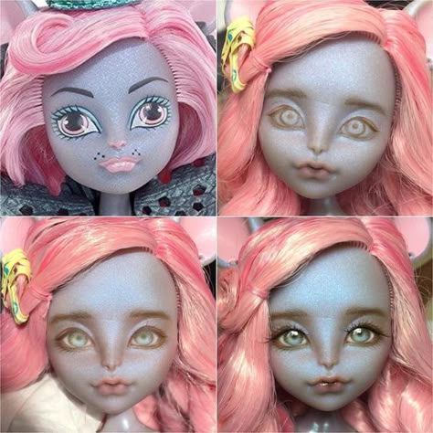 Monster high repaint Mouscedes King, Doll Repaint Tutorial, Monster High Custom Doll, Catty Noir, Custom Monster High Dolls, Monster High Custom, Fantasy Art Dolls, Monster High Art, Monster High Repaint