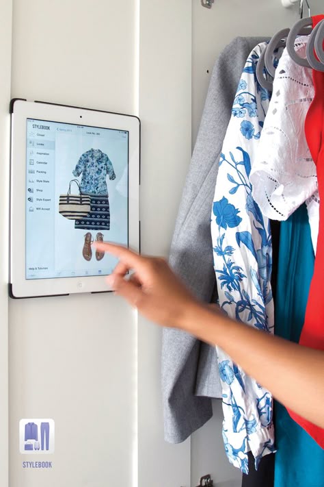 Stylebook Closet App: a closet and wardrobe fashion app for the iPhone, iPad and iPod Wardrobe App, Closet App, Full Closet, Closet Hacks Organizing, Dream Closet Design, Wardrobe Fashion, Purse Storage, Small Closets, Small Closet Organization