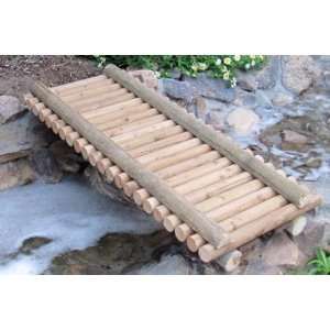 garden bridge rail | Rustic Garden Bridge, No Rail, No Arch, No Stain: Patio, Lawn & Garden Yard Bridge, Log Bridge, Backyard Bridges, Outdoor Bridges, Pond Bridge, Log Decor, Backyard Walkway, Garden Pond Design, Farm Plans