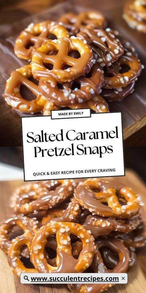 Indulge in the perfect combination of salty, sweet, and crunchy with these decadent salted caramel pretzel snaps, made for satisfying your snack cravings. Caramel Board Ideas, Carmel Chocolate Pretzels, Pretzel Snaps, Caramel Pretzel Cookies, Salted Caramel Pretzel Bark, Salted Caramel Pretzels, Caramel Bites, Chocolate Caramel Pretzels, Pretzel Treats