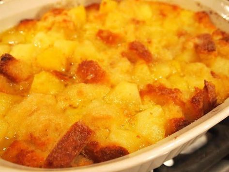 Jennifer's Escalloped Pineapples #justapinchrecipes Scalloped Pineapple, Easter Side Dishes Recipes, Pineapple Casserole, Canned Cranberry Sauce, Easter Side Dishes, Pineapple Desserts, Pineapple Recipes, Homemade Applesauce, Cream Butter