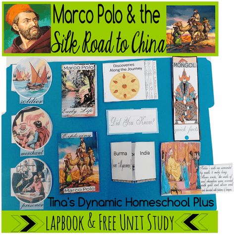 Free Marco Polo Lapbook and Unit Study. Free homeschool Marco Polo Unit Study and lapbook. Ideas for easy hands-on activities. Persian Mosaic, Lapbook Ideas, Tapestry Of Grace, Geography Project, College Essay Examples, Lap Book, 6th Grade Social Studies, Terracotta Warriors, Homeschool Education