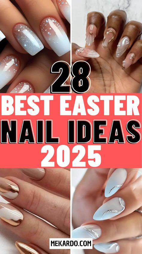 Being an enthusiastic fan of nail art, I am so happy to plunge into the inviting world of Easter nail designs for 2025. Chrome Easter Nails Designs, Easter Nail Inspiration, Glitter Easter Nails, Easter Nail Designs Simple, Easter Nails 2025, Easter Pastel Nails, Easy Easter Nail Designs, Easter Nails Gel, Homemade Easter Cards