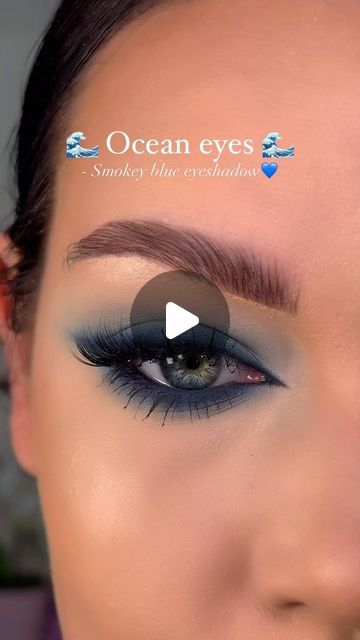 1.2M views · 275K likes | ♥ AMY JOHNSTON | MAKEUP ♥ on Instagram: "🌊 Ocean eyes 🌊 

How to do blue smokey eyeshadow!! 🩵💙 

EYES 
@maybelline pot gel eyeliner 
@bperfectcosmetics blue eyeshadow 
@lorealparis paradise mascara 
@toofacedlovestheuk brown mascara 
@unicorncosmetics bear brows 
@nyxcosmetics_uk brown pen 
@charlottetilbury spotlight 
@rimmellondonuki stay matte powder 

#makeup #makeupartist #makeupforinstagram #makeupandbeauty"