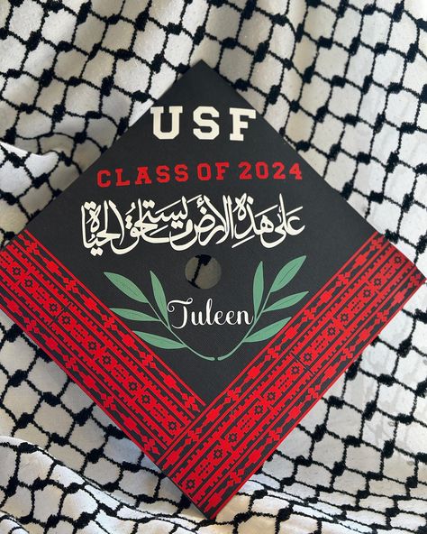 Tatreez Grad Caps😍🎓Customize yours today! Etsy link in bio❤️ #explore #explorepage #graduationcap #classof2024 Wallpaper Backgrounds Aesthetic Vintage, Graduation 2025, Grad Picture Ideas, College Grad Cap Ideas, Senior Jackets, Grad Cap Ideas, Wallpaper Backgrounds Aesthetic, Grad Pic, Beautiful Evening Dresses