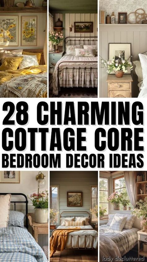 English Cottage Bedroom Vintage, Bedroom Cottage Decor, Bloxburg Cottagecore Bedroom Ideas, Cottage Bedroom Carpet Ideas, Cottage Decor Aesthetic, Cottage Decorating Ideas Bedroom, Cottage Core Master Bedrooms Decor, Cottage Guest Room Ideas, Cottagecore Master Bedrooms Decor