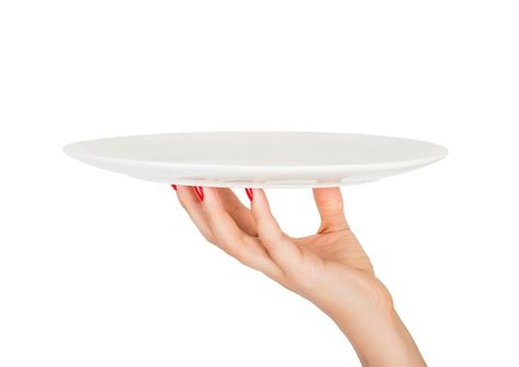 Blank empty round plate in female hand p... | Premium Photo #Freepik #photo #plate #ceramic-plate #holding #white-plate Hand Holding Plate, Plate Reference, Hand Perspective, Holding A Plate, Plate Png, About Blank, Perspective View, Plate Ceramic, White Plate