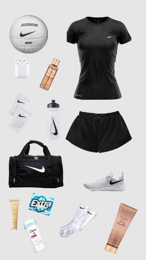 Womens Volleyball Outfit, Outfits To Wear To Volleyball Practice, Things To Bring To A Volleyball Tournament, Track Tryouts Outfits, Practice Outfits Sports, Volleyball Outfits Practice Clothes, Volleyball Training Outfits, Volleyball Outfit Ideas, What To Wear For Volleyball