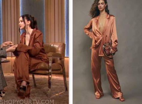 Satin Blazer, Brown Satin, Where To Buy Clothes, Drew Barrymore, Dove Cameron, Satin, Blazer, Wardrobe, Pants