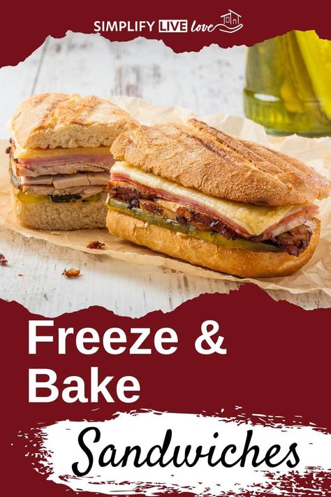 Make Ahead Sandwiches Freezer, Freezable Sandwiches, Sandwiches To Freeze, Frozen Sandwiches, Cold Cut Sandwich, Sandwich Recipes For Kids, Freezer Lunches, Hoagie Sandwiches, Freezer Sandwiches