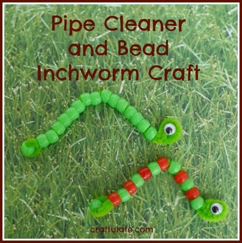 Inchworm Craft, Letter I Crafts, Worm Crafts, Art Projects For Toddlers, Preschool Bugs, Art Language, Bug Craft, Cute Art Projects, Zoo Phonics