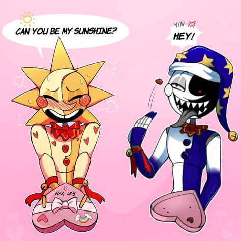 👽 on Twitter: "happy belated valentine's day <3 #sundrop #moondrop #fnafsecuritybreach #FNAF… " Sundrop Fanart, Sundrop Fnaf, Sundrop And Moondrop, Sun Fnaf, Sundrop Moondrop, Fnaf Crafts, Fnaf Night Guards, Moon Fnaf, Demon Baby