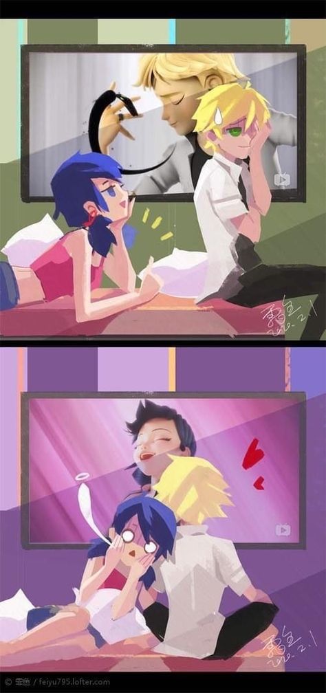 Adrien X Marinette Kiss, Marinette And Cat Noir Comic, Mlb Fan Art Adrienette, Mari X Adrien, Miraculous Ladybug Fan Art Marichat, How To Draw Couples, This Could Be Us Anime, Icons For Tiktok, Marinette Fan Art