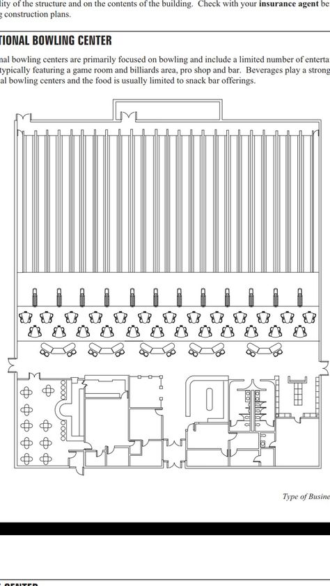 Bowling Area Design, Bowling Floor Plan, Bowling Alley Floor Plan, Bowling Alley Design, Modern Bowling Alley, Bowling Center Design, Luxury Bowling Alley, Bowling Center, Bar Plans