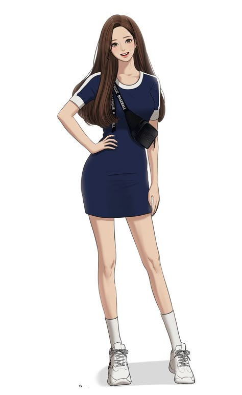 fashion from true beauty webtoon 80s Fashion Trends, Fashion Illustration Dresses, Fashion Illustration Sketches, Fashion Figures, Fashion Design Sketches, Girls Illustration, Character Outfits, Anime Outfits, Fashion Sketches