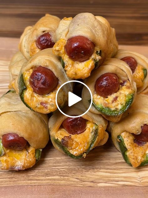 Lemon8 · Jalapeño poppers pigs in a blanket · @Ninjacue Smoked Jalapeno, Jalapeño Poppers, Appetizer Bites, Pigs In A Blanket, Air Fryer Dinner Recipes, Jalapeno Poppers, Oven Cooking, Appetizer Dips, Party Snacks