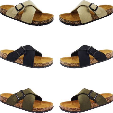 THIS IS A PAIR OF WOMENS SLIP ON SLIDERS BRAND NEW WITH BOX OR POLYBAGGED THANKS FOR LOOKING! Summer Sliders, Slider Sandals, Slip Ons, Sliders, Open Toe, Cork, Slip On, Sandals, Brand New