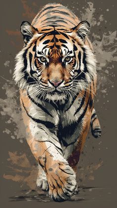 Tiger Art Drawing, Friends At Home, Big Cat Tattoo, Funny Situations, Wild Animal Wallpaper, Tiger Artwork, Tiger Tattoo Design, Tiger Drawing, Tiger Wallpaper