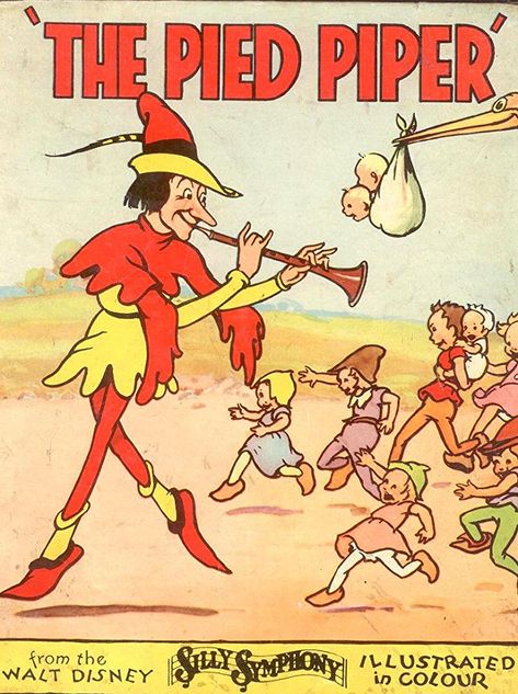 The Pied Piper (1933) Silly Symphony, The Pied Piper, Pied Piper, Disney Shorts, Walt Disney Studios, Old Disney, Vintage Children's Books, Folk Tales, Vintage Comics