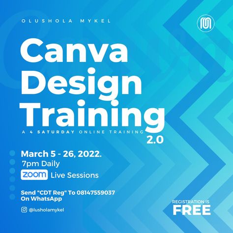 This design was created using the Canva App. Register to make amazing designs using Canva Online Training Flyer Design, Training Flyer Design, Using Canva, Canva App, Pixel Design, Canva Design, Social Media Design Graphics, Online Training, Media Design