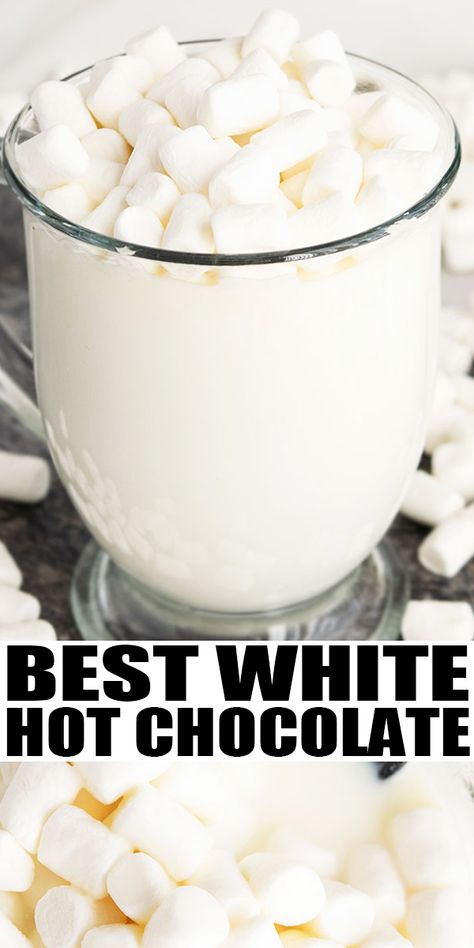 Eggnog Rezept, Caramel Extract, White Hot Chocolate Recipe, Hot Drinks Recipes, Hot Cocoa Recipe, Cocoa Recipes, Hot Chocolate Recipe, White Hot Chocolate, Food Stamps