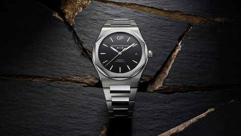 Geneva Watch, Girard Perregaux, Black Dating, Time And Tide, Sport Watches, Geneva, Luxury Watch, Steel Bracelet, Luxury Watches