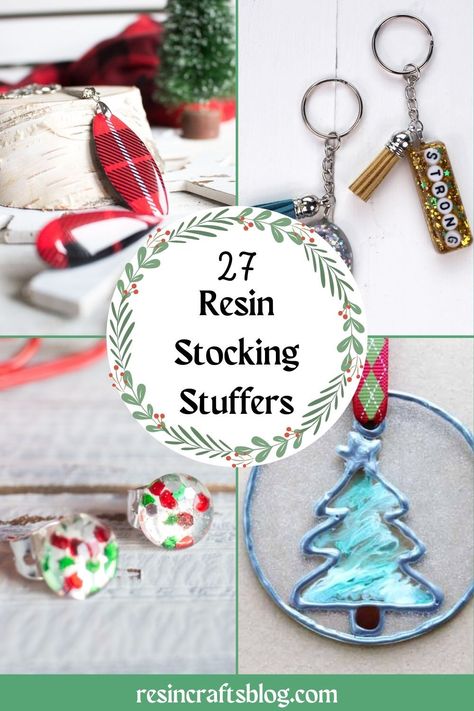 In a hurry to find the perfect stocking stuffers for everyone on your list? Why not make a DIY resin project for them this year! #resincraftsblog #diyresinstockingstuffers #diystockingstufferswithresin Diy Resin Magnets, Diy Resin Stud Earrings, Diy Stocking, Diy Uv Resin, Diy Stocking Stuffers, Diy Stockings, Diy Winter, Diy Resin Projects, Photo Christmas Ornaments