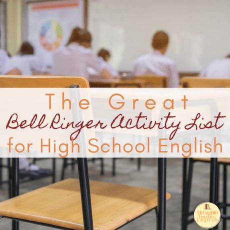 bell-ringer-activity-list-for-high-school-english First Day Of School Bell Ringer, Bellringers For High School, High School English Bell Ringers, Bell Ringers For High School English, High School Bell Ringers, Bell Ringers For High School, Ela Bell Ringers, High School Esl, Activity List