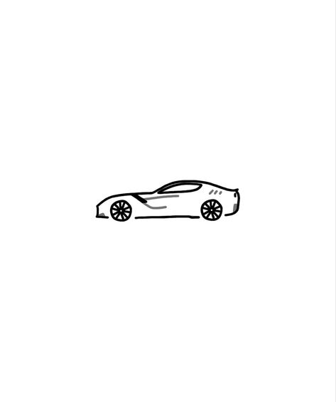 Hot Wheel Tattoo, Corvette Tattoo, Simple Draw, Wheel Tattoo, F12 Tdf, Wall Drawings, Car Tattoos, Mini Drawings, Car Cartoon