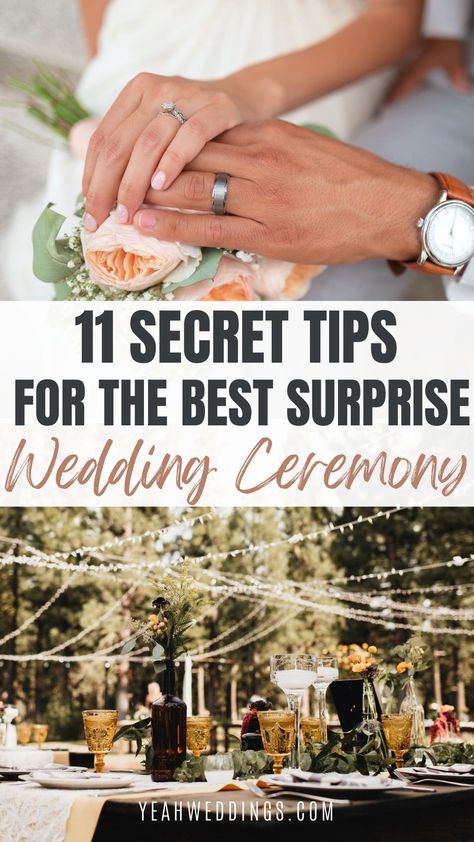 Small Surprise Wedding Ideas, Backyard Surprise Wedding, Surprise Wedding Ideas Creative, Second Marriage Wedding Ideas, Surprise Backyard Wedding Ideas, Surprise Wedding Invitations, Engagement Party Wedding Surprise, Surprise Wedding Ideas How To Plan A, Wedding Surprise