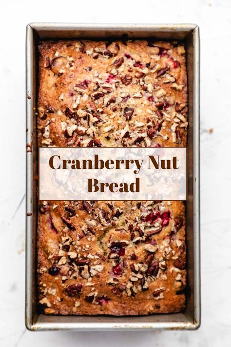 Cranberry Nut Loaf, Orange Cranberry Walnut Bread, Cranberry Nut Bread Moist, Nut Bread Recipe Loaf Pan, Walnut Cranberry Bread Recipe, Cranberry Loaf Recipe, Cranberry Bread Recipes Easy, Oat Nut Bread Recipe, Cranberry Pecan Bread Recipe