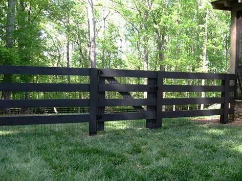 Fencing, Driveway Gates, Electric and Solar Gate Openers in 2022 | Modern fence, Garden fence panels, Backyard fences Stained Fence, Exterior Fence, Ranch Fence, Post And Rail Fence, Utah House, Fence Stain, Black Fence, Rustic Fence, Cheap Fence