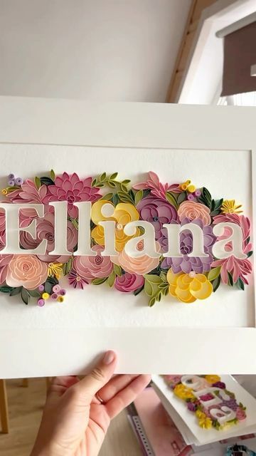 Paper Quilling Name, Name Quilling, Bamboo Crafts, Special Words, Quilling Art, Paper Quilling, Craft Ideas, Decor Ideas, Drawings