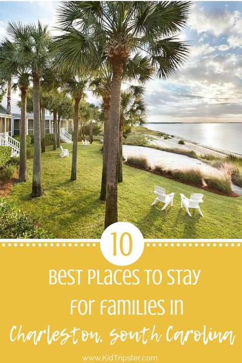 10 Best places to stay with a family in Charleston, South Carolina. #charleston #southcarolina #resort #hotel #lodging #accommodations #top10 #staycation #familyvacation #familytrip #roadtrip #familytravel #travel #travelwithkids #travelwithteens #teens # Charleston Sc Hotels, Charleston Historic District, Charleston Beaches, Charleston Hotels, Vacay Ideas, Blizzard Beach, Isle Of Palms, City Vacation, Folly Beach