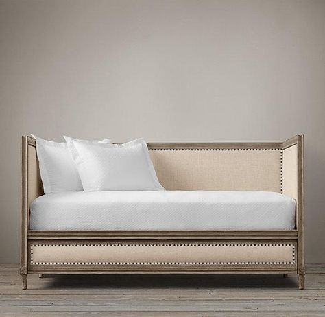 Maison Daybed I Restoration Hardware Classic Column, Guest Room Office, Daybed With Trundle, Simple Bed, Bedroom Panel, Day Bed, Affordable Furniture, Bedroom Collection, Diy Bed