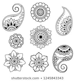 Henna Hand Designs, Mehndi Flower, Paisley Doodle, Henna Drawings, Beginner Henna Designs, Muster Tattoos, Paisley Art, Mandala Design Pattern, Mehndi Art Designs