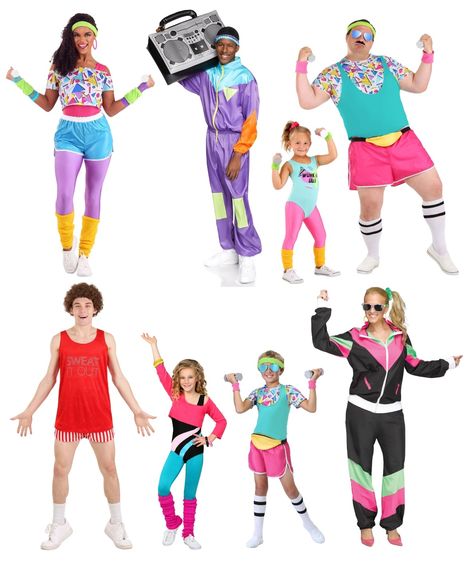 Back to the 80s: The Best 80s Costumes - HalloweenCostumes.com Blog 80s Inspired Halloween Costumes, 1980 Costume Ideas, 80s Costume Diy, 80s Movie Costumes, 80s Outfits Party, Best 80s Costumes, 80s Fashion Style, Breakfast Club Costume, 80s Workout Costume