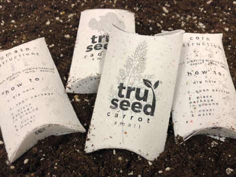 TruSeed Identity Plant Seed Packaging, Eco Packaging Ideas, Seed Packaging Design, Eco Friendly Packaging Design, Incense Packaging, Seeded Paper, Seed Packaging, Eco Packaging, Handmade Packaging