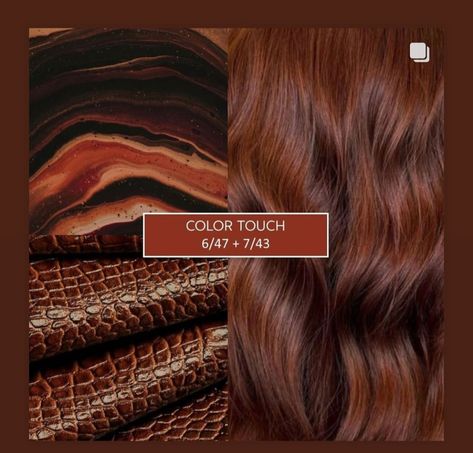 Dark Copper Hair Formula Wella, Wella Cinnamon Brown Hair, Cowboy Copper Wella Formula, Wella Colour Touch Formula, Copper Red Hair Formula, Cowboy Copper Hair Formula Wella, Chestnut Copper Hair, Wella Reds Formula, Guy Tang Hair Color Formulas