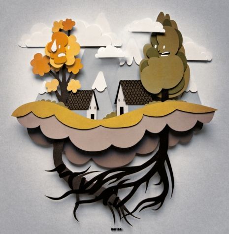 Paper Cut Out Art – Using Paper To Create Sculpture Like Effect - Bored Art Layering Art, Paper Layering, Cut Out Art, 3d Quilling, Paper Magic, Paper Illustration, Paper Artwork, Paper Cut Art, Iphone Phone