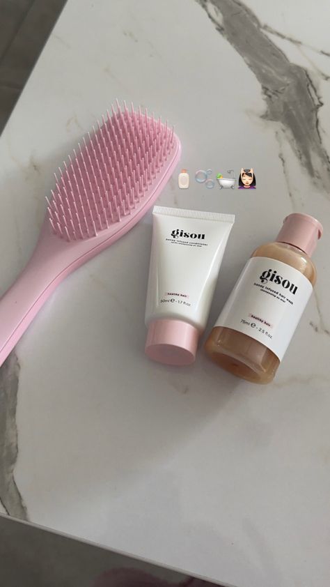 #gisou #hairdetangle #selfcare #mini #pink Gisou Aesthetic, Foto Aesthetic, Strawberry Blonde Hair, Mini Pink, Background Ideas, Pretty Skin Care, Get My Life Together, Pretty Skin, Instagram Quotes Captions