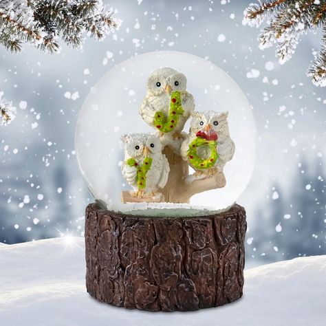 Nativity Stable, Snowy Owls, Water Globes, Box Company, Snowy Owl, Joy To The World, Snow Globe, Music Box, A Tree