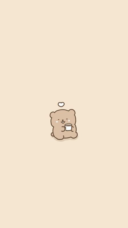 Wallpaper Iphone Boho, Cute Home Screen Wallpaper, Cocoppa Wallpaper, Cute Desktop Wallpaper, Cute Simple Wallpapers, Cute Doodles Drawings, Brown Coffee, Cute Disney Wallpaper, Bear Wallpaper