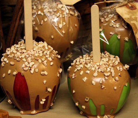 Bittersweet & Ivy Primitives: Tuesday's Tutorial... Faux Caramel Apples! Crockpot Caramel, Covered Apples, Chocolate Covered Apples, Slow Cooker Recipes Dessert, How To Make Caramel, Crock Pot Desserts, Slow Cooker Desserts, Fall Foods, Bon Appetite