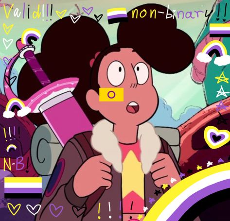 Intersex Art, Queer Characters, Lgbtq Characters, Weird Pics, Steven Uni, Pride Stuff, We Are The Crystal Gems, E Mc2, Idk Anymore