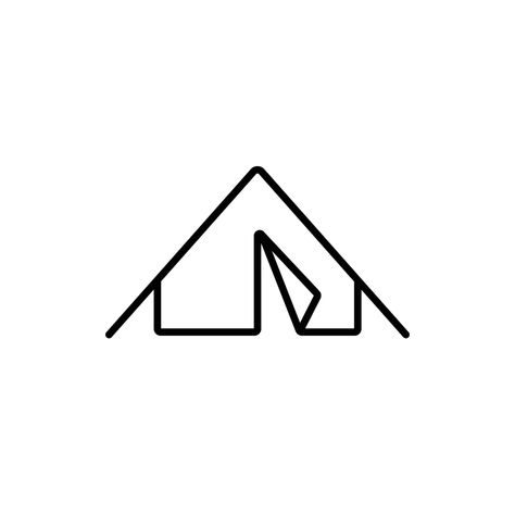 Tent Tattoo Minimalist, Hiking Logo Design, Tent Logo Design, Abc Dates, Tent Icon, Tent Illustration, Logo Camping, Camp Icon, Hiking Logo