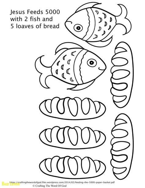 25+ Wonderful Picture of Coloring Pages Of Jesus - davemelillo.com Feeding The 5000, Jesus Feeds 5000, Toddler Sunday School, Sunday School Coloring Pages, Story Crafts, School Crafts For Kids, Loaves Of Bread, Bible Story Crafts, Fish Coloring Page