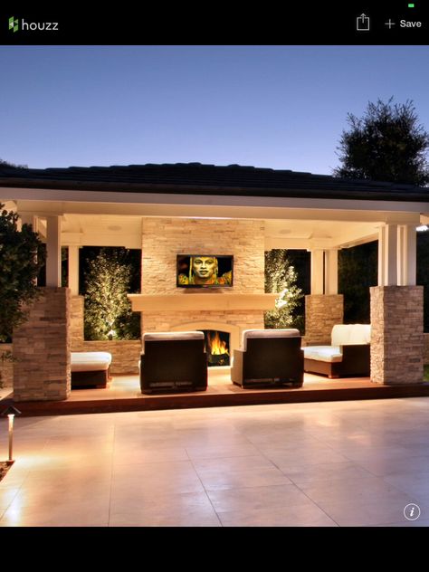 WOW.  #PinMyDreamBackyard Patio Pergola, Urban Landscape Design, Mediterranean Landscaping, Outdoor Living Rooms, Outdoor Living Room, Backyard Living, Outdoor Entertaining Area, Pergola Patio, Home Cinema